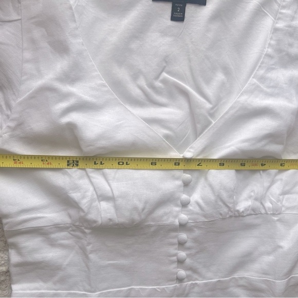 💥BANANA REPUBLIC 💥 White Mini Dress with Flutter Sleeves❤️🔥 - Picture 8 of 9